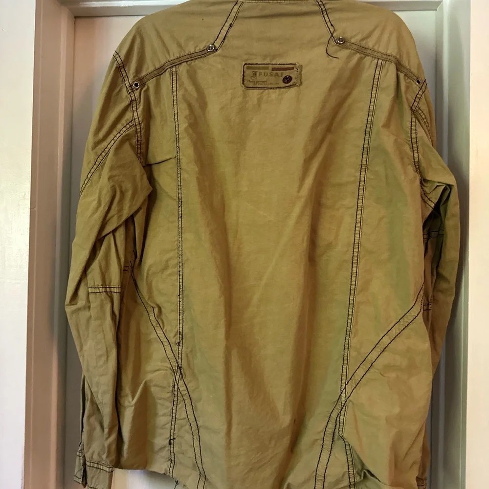 F.U.S.A.I Olive Military Field Shirt - Picture 2 of 3